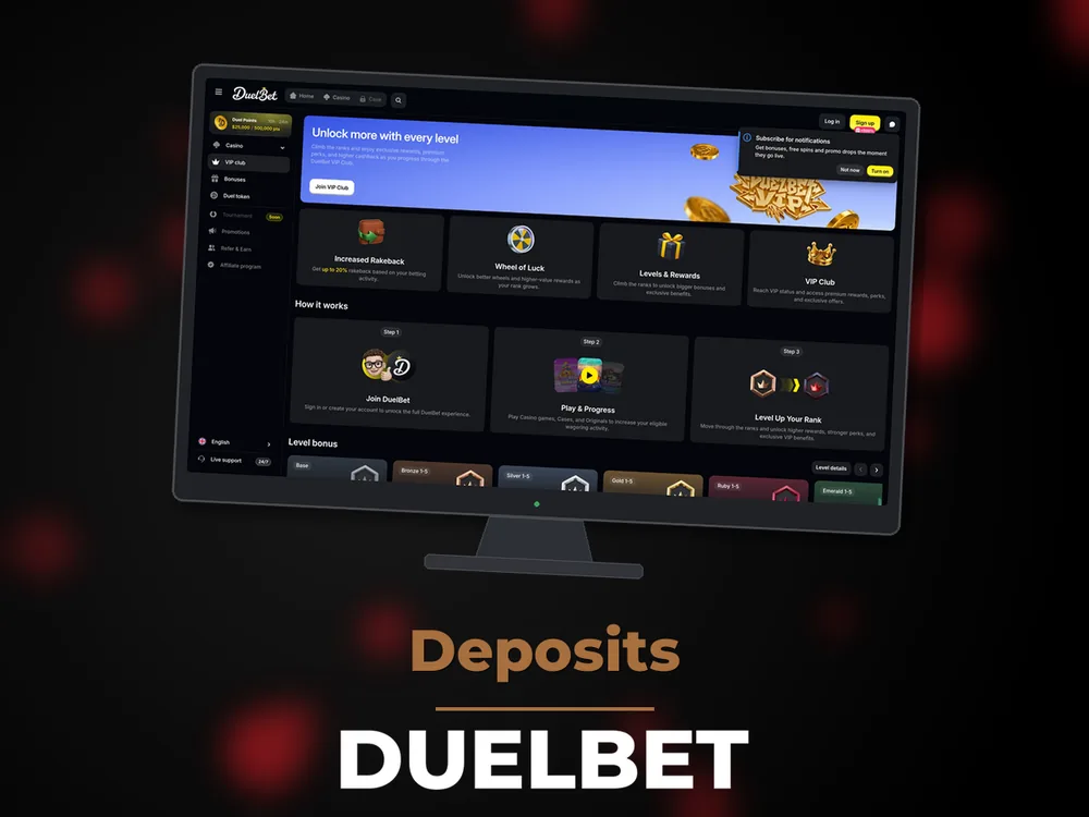 Duelbet - Deposits
